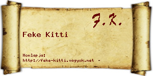 Feke Kitti névjegykártya